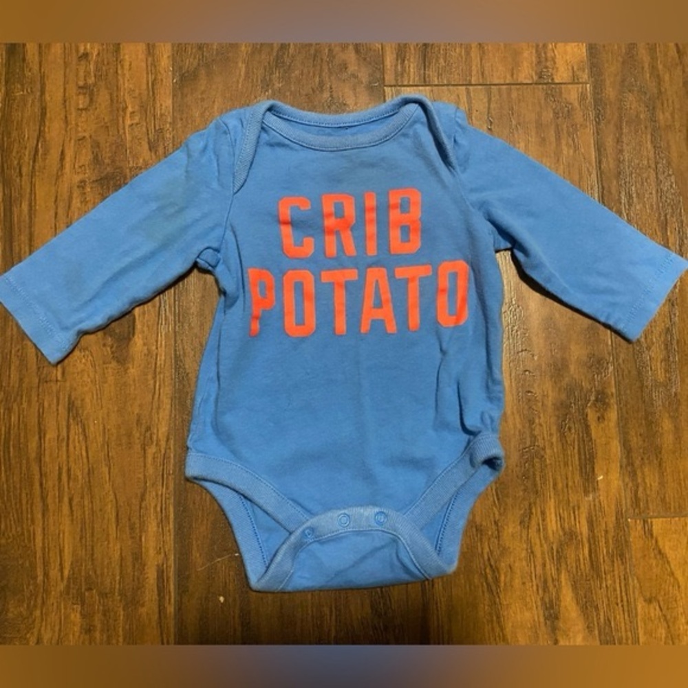 Crib Potato 3-6 month long sleeve onesie